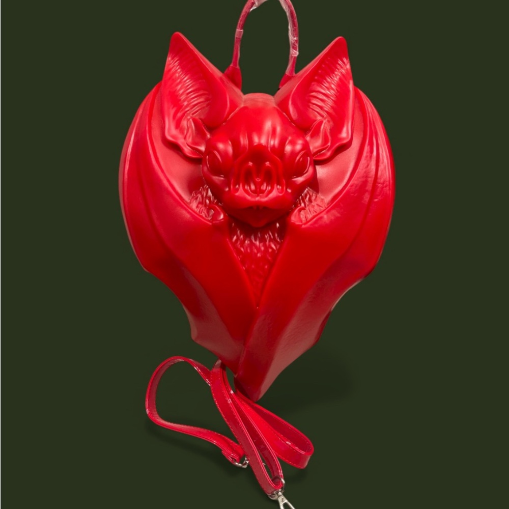 Sold Killstar Red Bat-Shaped Bag